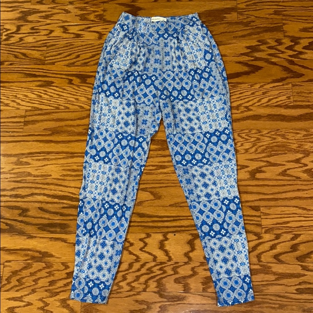 Blue Patterned Joggers